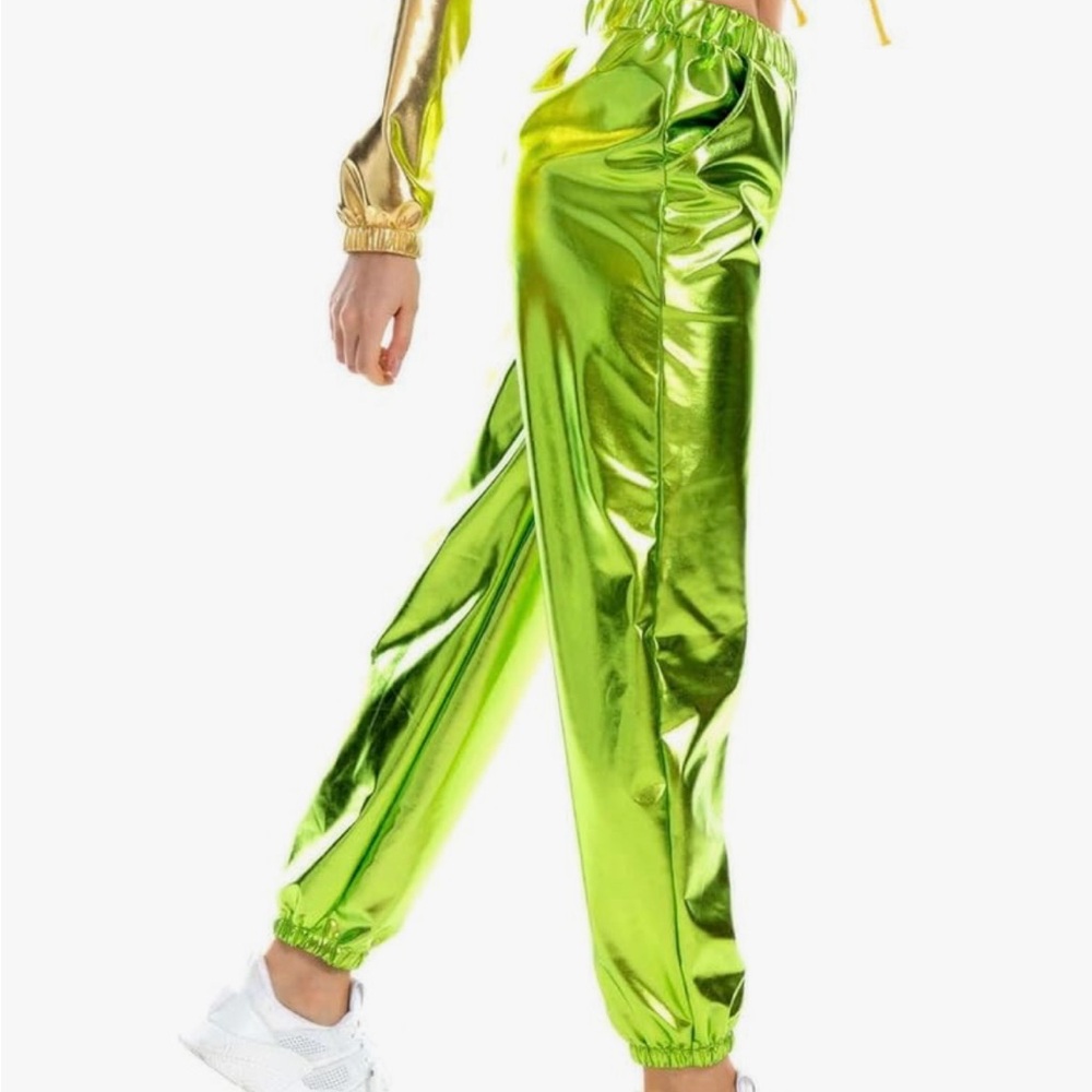 Metallic Green Joggers